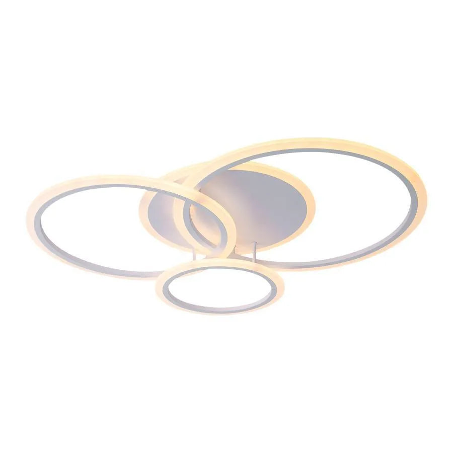 Πολυέλαιος LED με τηλεχειριστήριο LUCY 69W, 4 κύκλοι, κρύο/θερμό/ουδέτερο φως, ρυθμιζόμενο, λευκός πολυέλαιος LED με τηλεχειριστήριο Προεπιλεγμένος τίτλος Alessandro Design