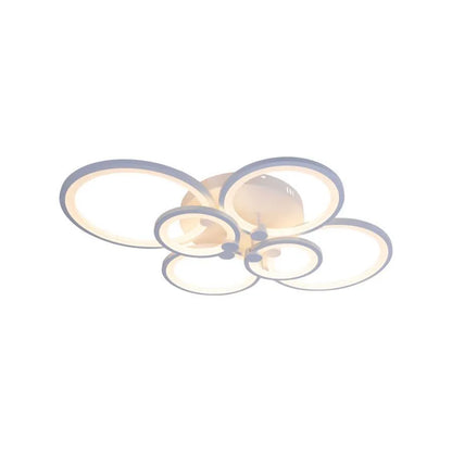 Πολυέλαιος LED με τηλεχειριστήριο ALANI 168W, 6 κύκλοι, κρύο/θερμ/ουδέτερο φως, ρυθμιζόμενο, λευκός πολυέλαιος LED με τηλεχειριστήριο Προεπιλεγμένος τίτλος Alessandro Design