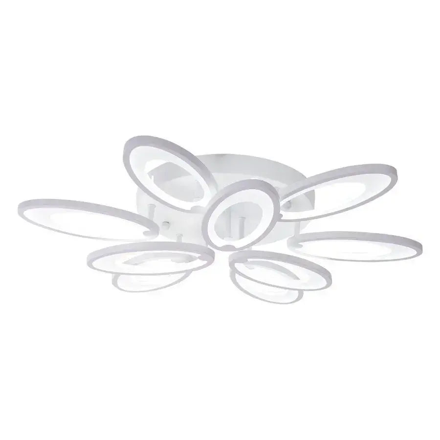 Πολυέλαιος LED με τηλεχειριστήριο SUNFLOWER 98W, 9 Στοιχεία, Κρύο/Ζεστό/Ουδέτερο φως, Ρυθμιζόμενο, Λευκοί πολυέλαιοι LED με τηλεχειριστήριο Προεπιλεγμένος τίτλος Alessandro Design