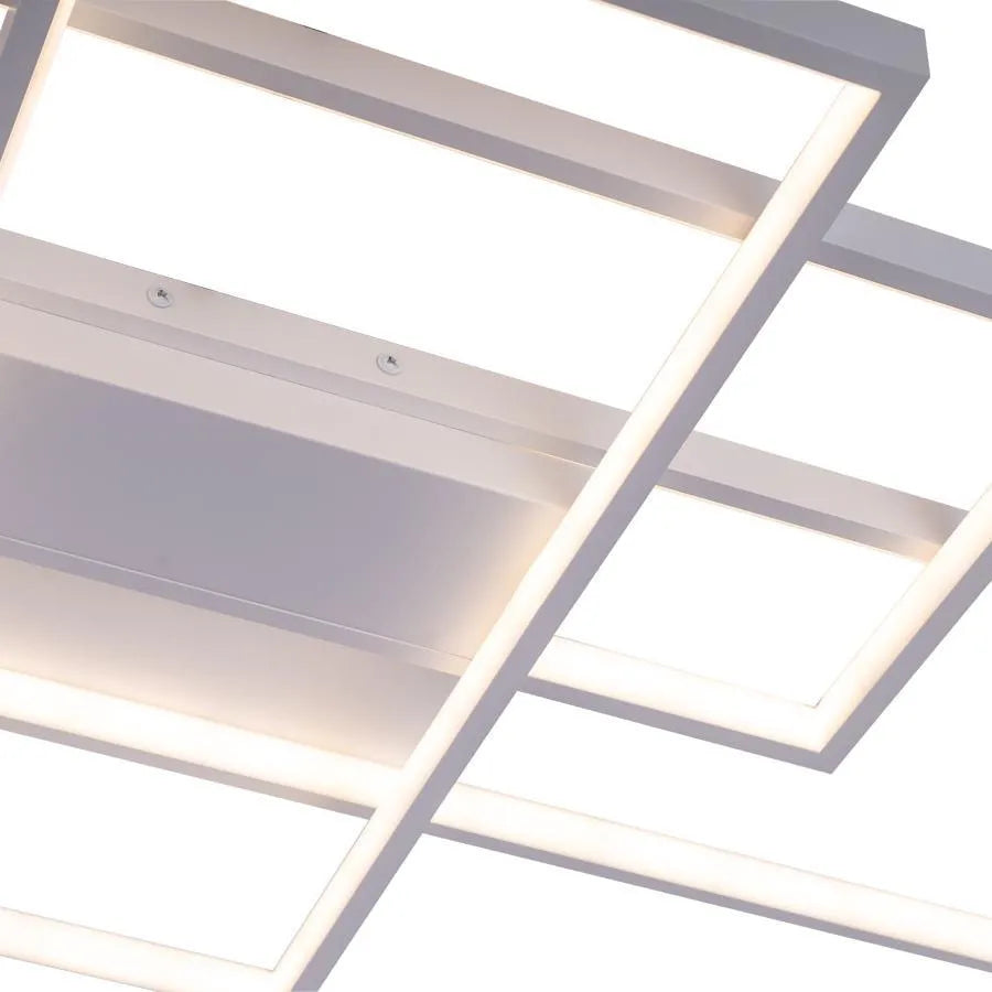 Πολυέλαιος LED με τηλεχειριστήριο LANDEN 84W, 3 Στοιχεία, Κρύο/Ζεστό/Ουδέτερο φως, Ρυθμιζόμενο, Λευκοί πολυέλαιοι LED με τηλεχειριστήριο Προεπιλεγμένος τίτλος Alessandro Design