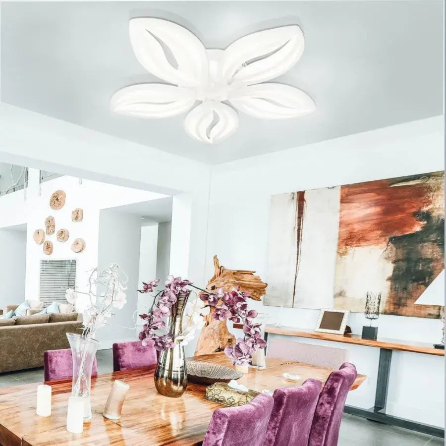 Πολυέλαιος LED με τηλεχειριστήριο ORCHID 66W, 5 πέταλα, κρύο/θερμ/ουδέτερο φως, ρυθμιζόμενο, λευκός πολυέλαιος LED με τηλεχειριστήριο Προεπιλεγμένος τίτλος Alessandro Design