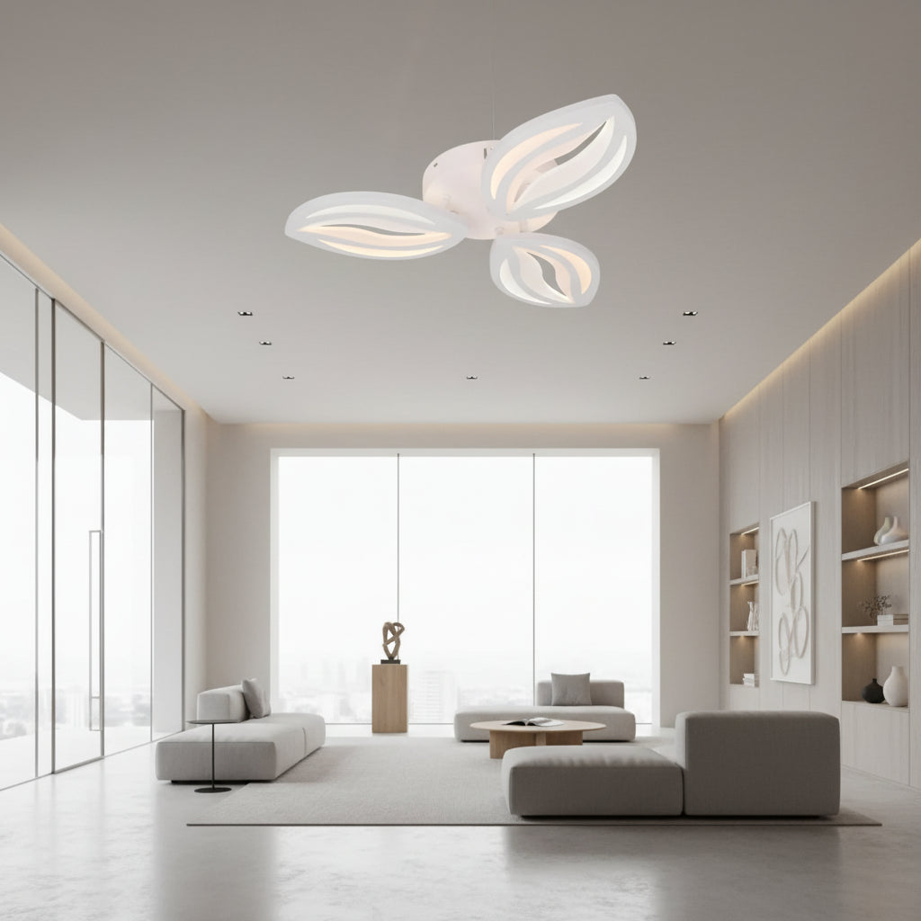 Πολυέλαιος LED με τηλεχειριστήριο ORCHID 40W, 3 πέταλα, κρύο/θερμό/ουδέτερο φως, ρυθμιζόμενο, λευκός πολυέλαιος LED με τηλεχειριστήριο Προεπιλεγμένος τίτλος Alessandro Design
