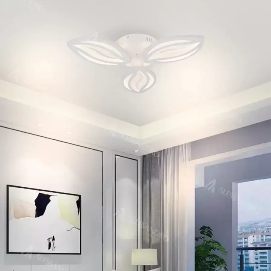 Πολυέλαιος LED με τηλεχειριστήριο ORCHID 40W, 3 πέταλα, κρύο/θερμό/ουδέτερο φως, ρυθμιζόμενο, λευκός πολυέλαιος LED με τηλεχειριστήριο Προεπιλεγμένος τίτλος Alessandro Design
