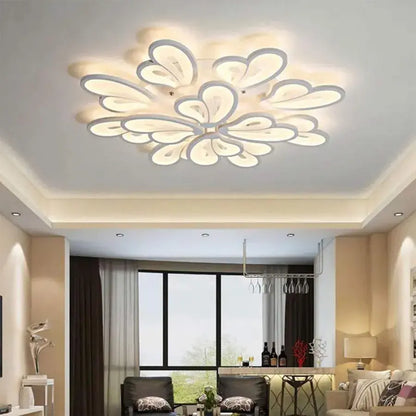Πολυέλαιος LED με τηλεχειριστήριο BLOSSOM 146W, 12 πέταλα, Κρύο/Ζεστό/Ουδέτερο φως 3000k/4000k/6000k, Ρυθμιζόμενο, Λευκός πολυέλαιος LED με τηλεχειριστήριο Προεπιλεγμένος τίτλος Alessandro Design
