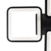 Πολυέλαιος LED με τηλεχειριστήριο MUGE 112W, 4 τετράγωνα, κρύο/θερμό/ουδέτερο φως, ρυθμιζόμενο, μαύροι πολυέλαιοι LED με τηλεχειριστήριο Προεπιλεγμένος τίτλος Alessandro Design
