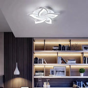 Πολυέλαιος LED με τηλεχειριστήριο LOTUS 54W, 5 πέταλα, κρύο/ζεστό/ουδέτερο φως, ρυθμιζόμενο, λευκός πολυέλαιος LED με τηλεχειριστήριο Προεπιλεγμένος τίτλος Alessandro Design