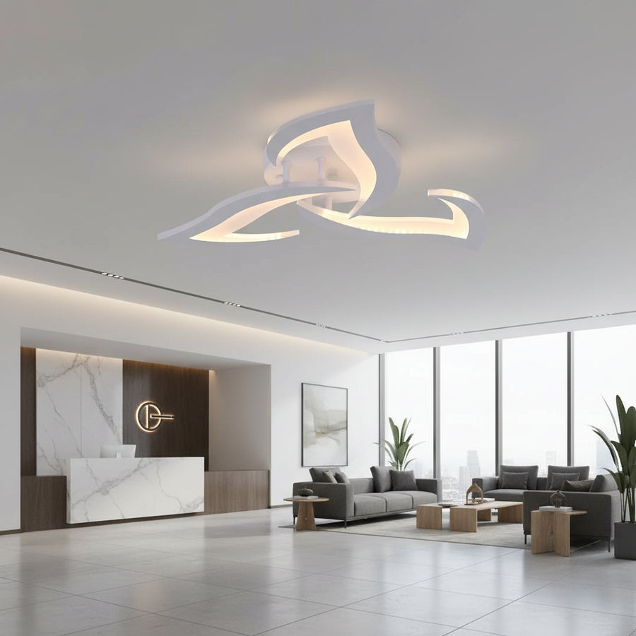 Πολυέλαιος LED με τηλεχειριστήριο LOTUS 32W, 3 πέταλα, κρύο/ζεστό/ουδέτερο φως, ρυθμιζόμενο, λευκός πολυέλαιος LED με τηλεχειριστήριο Προεπιλεγμένος τίτλος Alessandro Design