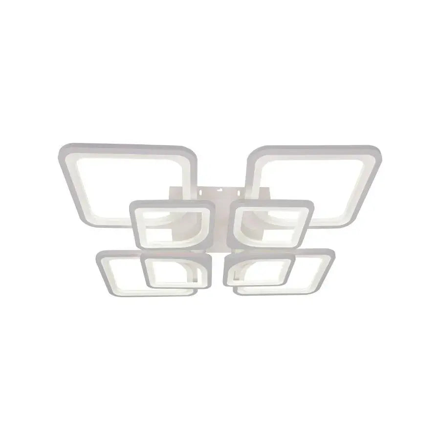 Πολυέλαιος LED με τηλεχειριστήριο ZOE 138W, 8 τετράγωνα, κρύο/θερμό/ουδέτερο φως, ρυθμιζόμενο, λευκός πολυέλαιος LED με τηλεχειριστήριο Προεπιλεγμένος τίτλος Alessandro Design