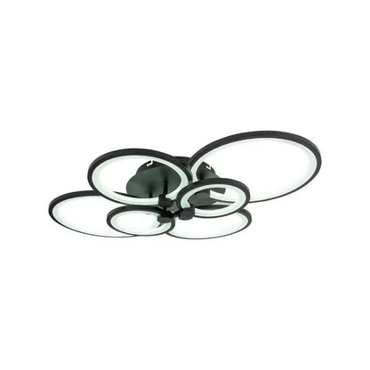 Πολυέλαιος LED με τηλεχειριστήριο ALANI 152W, 6 κύκλοι, κρύο/θερμό/ουδέτερο φως, ρυθμιζόμενο, μαύροι πολυέλαιοι LED με τηλεχειριστήριο Προεπιλεγμένος τίτλος Alessandro Design