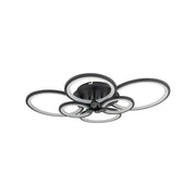 Πολυέλαιος LED με τηλεχειριστήριο ALANI 152W, 6 κύκλοι, κρύο/θερμό/ουδέτερο φως, ρυθμιζόμενο, μαύροι πολυέλαιοι LED με τηλεχειριστήριο Προεπιλεγμένος τίτλος Alessandro Design