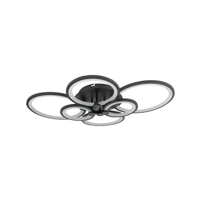Πολυέλαιος LED με τηλεχειριστήριο ALANI 152W, 6 κύκλοι, κρύο/θερμό/ουδέτερο φως, ρυθμιζόμενο, μαύροι πολυέλαιοι LED με τηλεχειριστήριο Προεπιλεγμένος τίτλος Alessandro Design