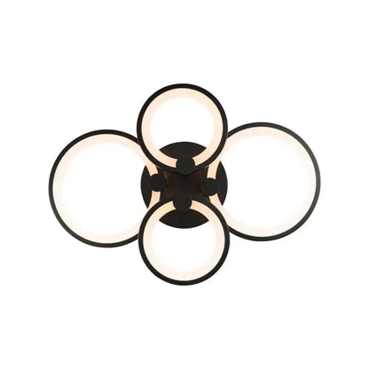 Πολυέλαιος LED με τηλεχειριστήριο ALANI 88W, 4 κύκλοι, κρύο/θερμ/ουδέτερο φως, ρυθμιζόμενο, μαύροι πολυέλαιοι LED με τηλεχειριστήριο Προεπιλεγμένος τίτλος Alessandro Design
