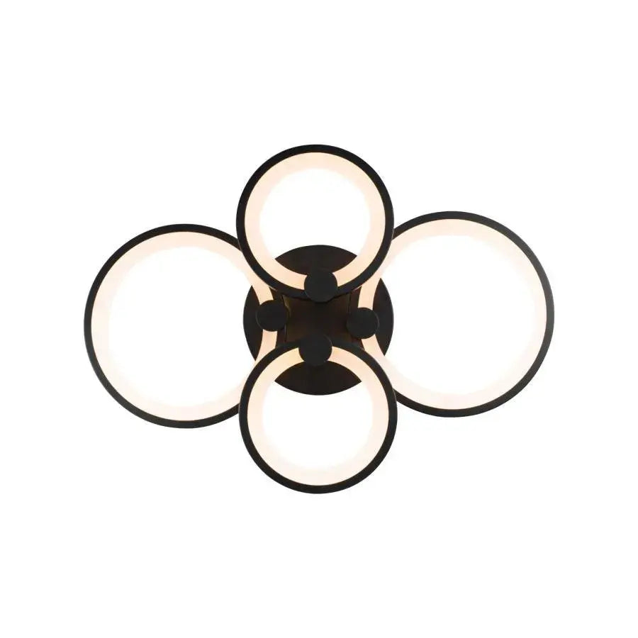 Πολυέλαιος LED με τηλεχειριστήριο ALANI 88W, 4 κύκλοι, κρύο/θερμ/ουδέτερο φως, ρυθμιζόμενο, μαύροι πολυέλαιοι LED με τηλεχειριστήριο Προεπιλεγμένος τίτλος Alessandro Design