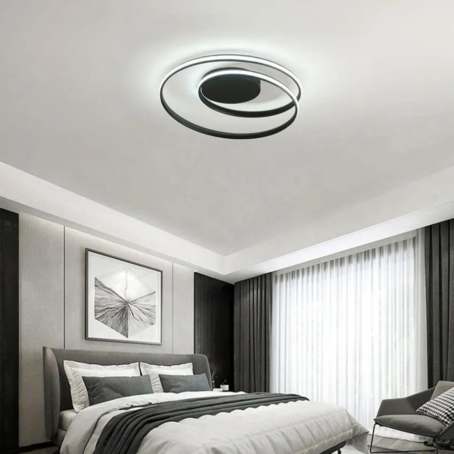 Πολυέλαιος LED με τηλεχειριστήριο VECTOR ARCADIA 56W, Κρύο/Ζεστό/Ουδέτερο φως, Ρυθμιζόμενο, Μαύροι πολυέλαιοι LED με τηλεχειριστήριο Προεπιλεγμένος τίτλος Alessandro Design