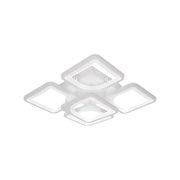 Πολυέλαιος LED με τηλεχειριστήριο FELY 80W, 5 τετράγωνα, κρύο/θερμό/ουδέτερο φως, ρυθμιζόμενο, λευκός πολυέλαιος LED με τηλεχειριστήριο Προεπιλεγμένος τίτλος Alessandro Design