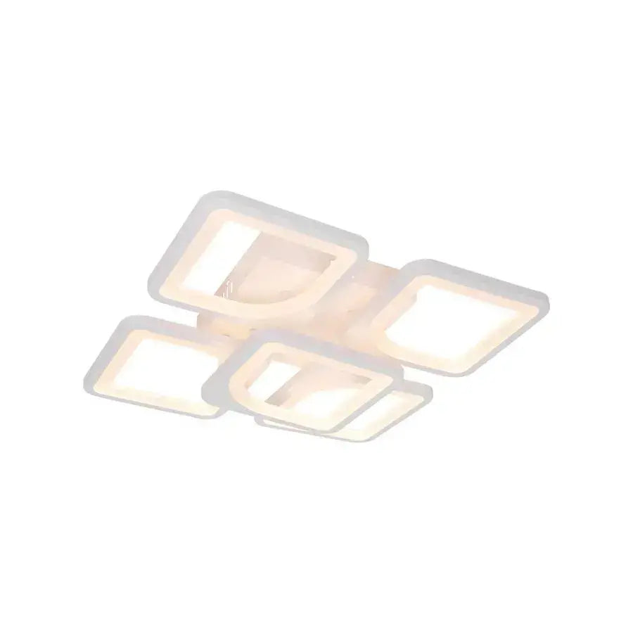 Πολυέλαιος LED με τηλεχειριστήριο FELY 80W, 5 τετράγωνα, κρύο/θερμό/ουδέτερο φως, ρυθμιζόμενο, λευκός πολυέλαιος LED με τηλεχειριστήριο Προεπιλεγμένος τίτλος Alessandro Design