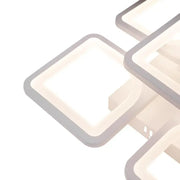 Πολυέλαιος LED με τηλεχειριστήριο FELY 80W, 5 τετράγωνα, κρύο/θερμό/ουδέτερο φως, ρυθμιζόμενο, λευκός πολυέλαιος LED με τηλεχειριστήριο Προεπιλεγμένος τίτλος Alessandro Design