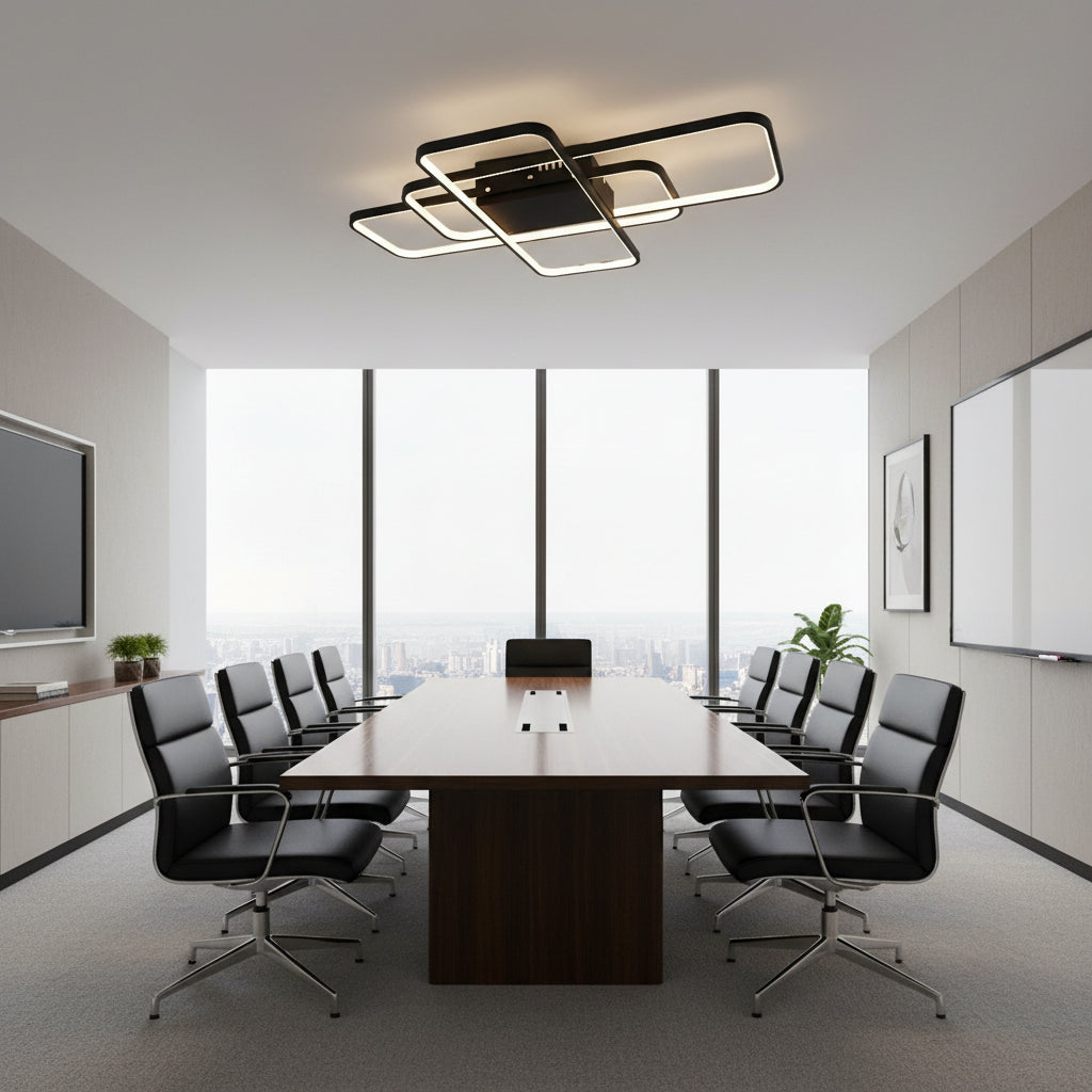 IANUSIS LED Πολυέλαιος με τηλεχειριστήριο 95W, 3 Στοιχεία, Κρύο/Ζεστό/Ουδέτερο φως, Ρυθμιζόμενο, Μαύροι πολυέλαιοι LED με τηλεχειριστήριο Προεπιλεγμένος τίτλος Alessandro Design