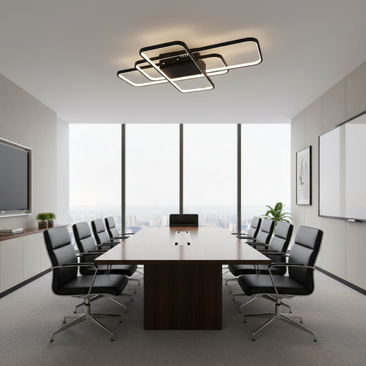 IANUSIS LED Πολυέλαιος με τηλεχειριστήριο 95W, 3 Στοιχεία, Κρύο/Ζεστό/Ουδέτερο φως, Ρυθμιζόμενο, Μαύροι πολυέλαιοι LED με τηλεχειριστήριο Προεπιλεγμένος τίτλος Alessandro Design