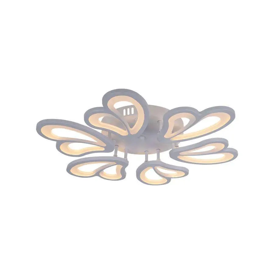 Πολυέλαιος LED με τηλεχειριστήριο BLOSSOM 78W, 6 πέταλα, Διάμετρος 60 cm, Κρύο/Ζεστό/Ουδέτερο φως, Ρυθμιζόμενο, Λευκός πολυέλαιος LED με τηλεχειριστήριο Προεπιλεγμένος τίτλος Alessandro Design
