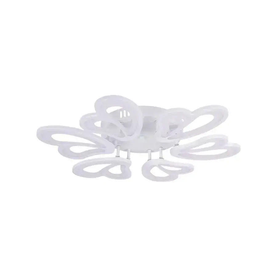 Πολυέλαιος LED με τηλεχειριστήριο BLOSSOM 78W, 6 πέταλα, Διάμετρος 60 cm, Κρύο/Ζεστό/Ουδέτερο φως, Ρυθμιζόμενο, Λευκός πολυέλαιος LED με τηλεχειριστήριο Προεπιλεγμένος τίτλος Alessandro Design