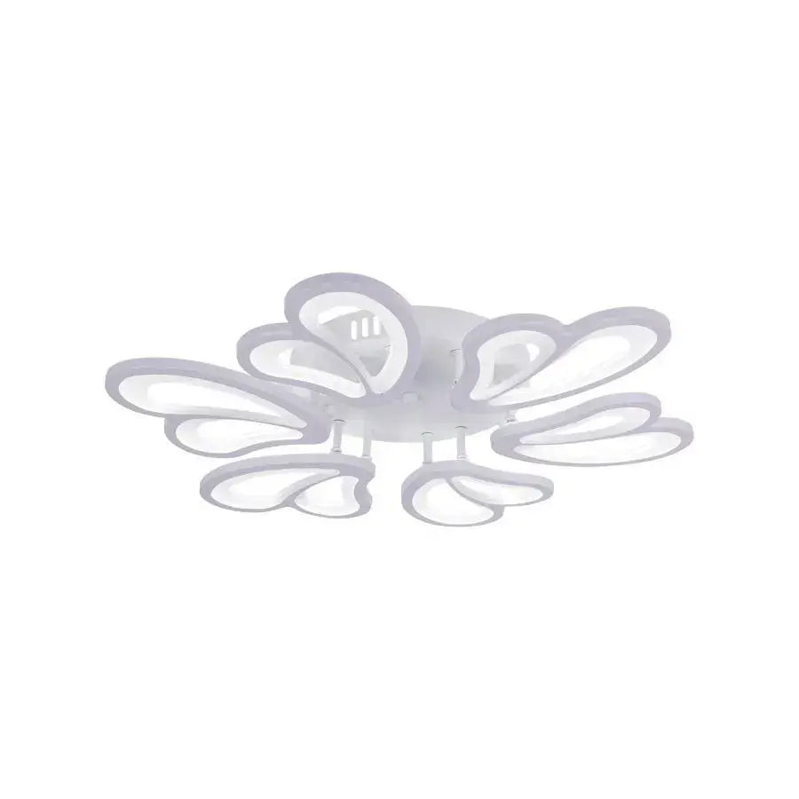 Πολυέλαιος LED με τηλεχειριστήριο BLOSSOM 78W, 6 πέταλα, Διάμετρος 60 cm, Κρύο/Ζεστό/Ουδέτερο φως, Ρυθμιζόμενο, Λευκός πολυέλαιος LED με τηλεχειριστήριο Προεπιλεγμένος τίτλος Alessandro Design
