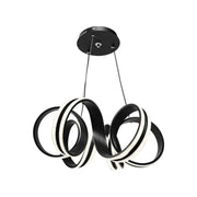 Κρεμαστός πολυέλαιος LED με τηλεχειριστήριο INFINITY TWIST 180W, Κυματιστό, Κρύο/Ζεστό/Ουδέτερο φως, Ρυθμιζόμενο, Μαύρο, Ρυθμιζόμενο ύψος Μοντέρνοι Πολυέλαιοι Προεπιλεγμένος τίτλος Alessandro Design