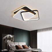Πολυέλαιος LED με τηλεχειριστήριο OSANNA 128W, 3 τετράγωνα, κρύο/θερμό/ουδέτερο φως, ρυθμιζόμενο, μαύροι πολυέλαιοι LED με τηλεχειριστήριο Προεπιλεγμένος τίτλος Alessandro Design