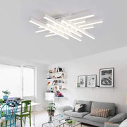 Πολυέλαιος LED με τηλεχειριστήριο MORA 160W, 8 Στοιχεία, Γραμμικό, Κρύο/Ζεστό/Ουδέτερο φως, Ρυθμιζόμενο, Λευκός πολυέλαιος LED με τηλεχειριστήριο Προεπιλεγμένος τίτλος Alessandro Design