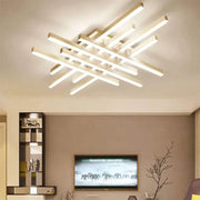 Πολυέλαιος LED με τηλεχειριστήριο MORA 160W, 8 Στοιχεία, Γραμμικό, Κρύο/Ζεστό/Ουδέτερο φως, Ρυθμιζόμενο, Λευκός πολυέλαιος LED με τηλεχειριστήριο Προεπιλεγμένος τίτλος Alessandro Design