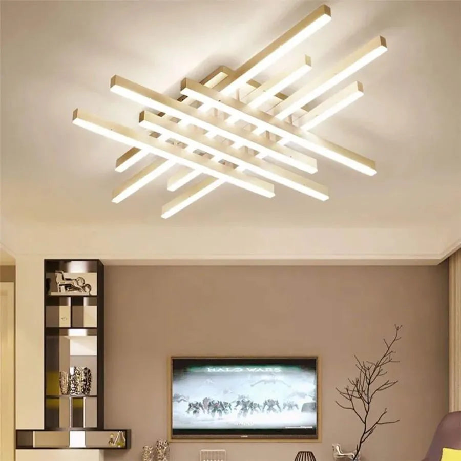 Πολυέλαιος LED με τηλεχειριστήριο MORA 160W, 8 Στοιχεία, Γραμμικό, Κρύο/Ζεστό/Ουδέτερο φως, Ρυθμιζόμενο, Λευκός πολυέλαιος LED με τηλεχειριστήριο Προεπιλεγμένος τίτλος Alessandro Design
