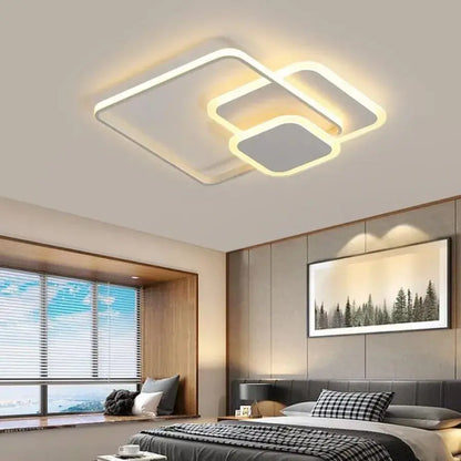 Πολυέλαιος LED με τηλεχειριστήριο ANEMONA 75W, 3 τετράγωνα, κρύο/θερμ/ουδέτερο φως, ρυθμιζόμενο, λευκός πολυέλαιος LED με τηλεχειριστήριο Προεπιλεγμένος τίτλος Alessandro Design