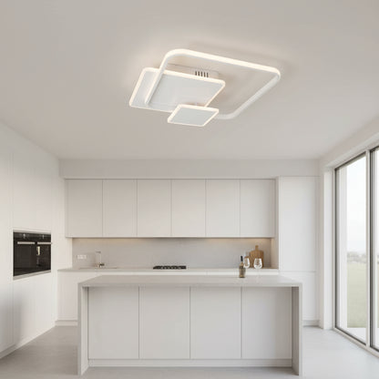 Πολυέλαιος LED με τηλεχειριστήριο ANEMONA 75W, 3 τετράγωνα, κρύο/θερμ/ουδέτερο φως, ρυθμιζόμενο, λευκός πολυέλαιος LED με τηλεχειριστήριο Προεπιλεγμένος τίτλος Alessandro Design