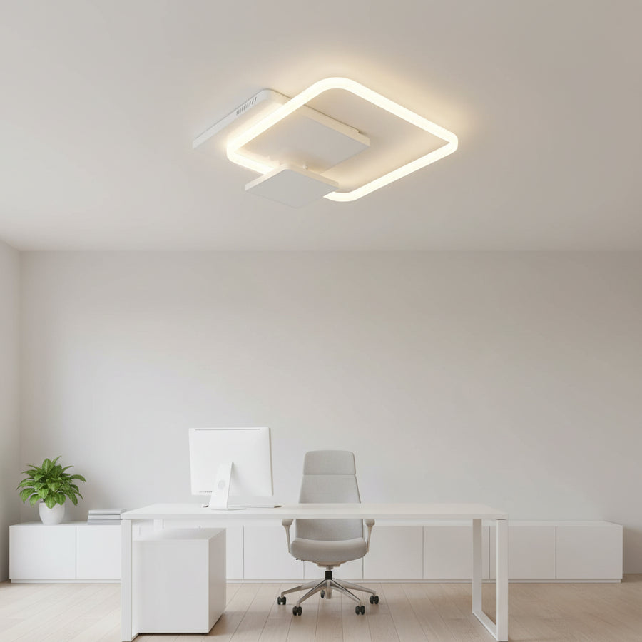Πολυέλαιος LED με τηλεχειριστήριο ANEMONA 75W, 3 τετράγωνα, κρύο/θερμ/ουδέτερο φως, ρυθμιζόμενο, λευκός πολυέλαιος LED με τηλεχειριστήριο Προεπιλεγμένος τίτλος Alessandro Design
