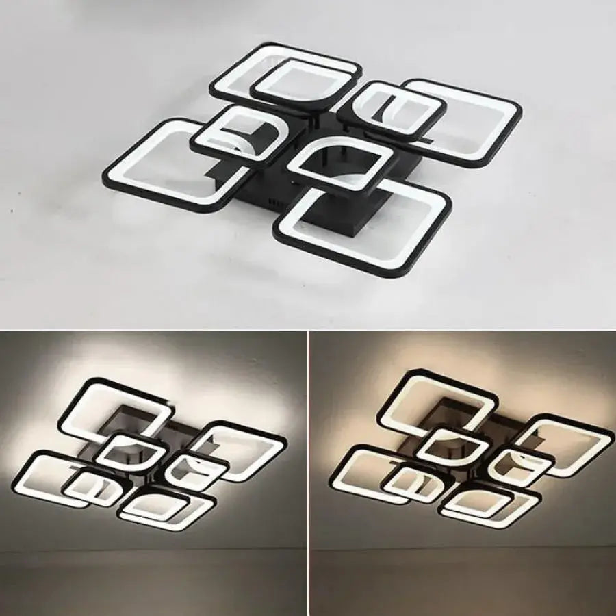 Πολυέλαιος LED με τηλεχειριστήριο FELY 192W, 8 τετράγωνα, κρύο/θερμό/ουδέτερο φως, ρυθμιζόμενο, λευκός πολυέλαιος LED με τηλεχειριστήριο Προεπιλεγμένος τίτλος Alessandro Design