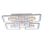 Πολυέλαιος LED με τηλεχειριστήριο FELIX 119W, 5 τετράγωνα, κρύο/θερμό/ουδέτερο φως, ρυθμιζόμενο, λευκός πολυέλαιος LED με τηλεχειριστήριο Προεπιλεγμένος τίτλος Alessandro Design