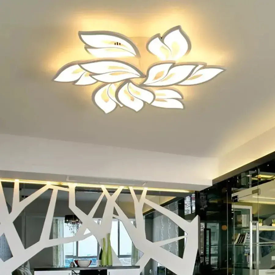 Πολυέλαιος LED με τηλεχειριστήριο LILY 101W, 9 Στοιχεία, Κρύο/Ζεστό/Ουδέτερο φως, Ρυθμιζόμενο, Λευκός πολυέλαιος LED με τηλεχειριστήριο Προεπιλεγμένος τίτλος Alessandro Design