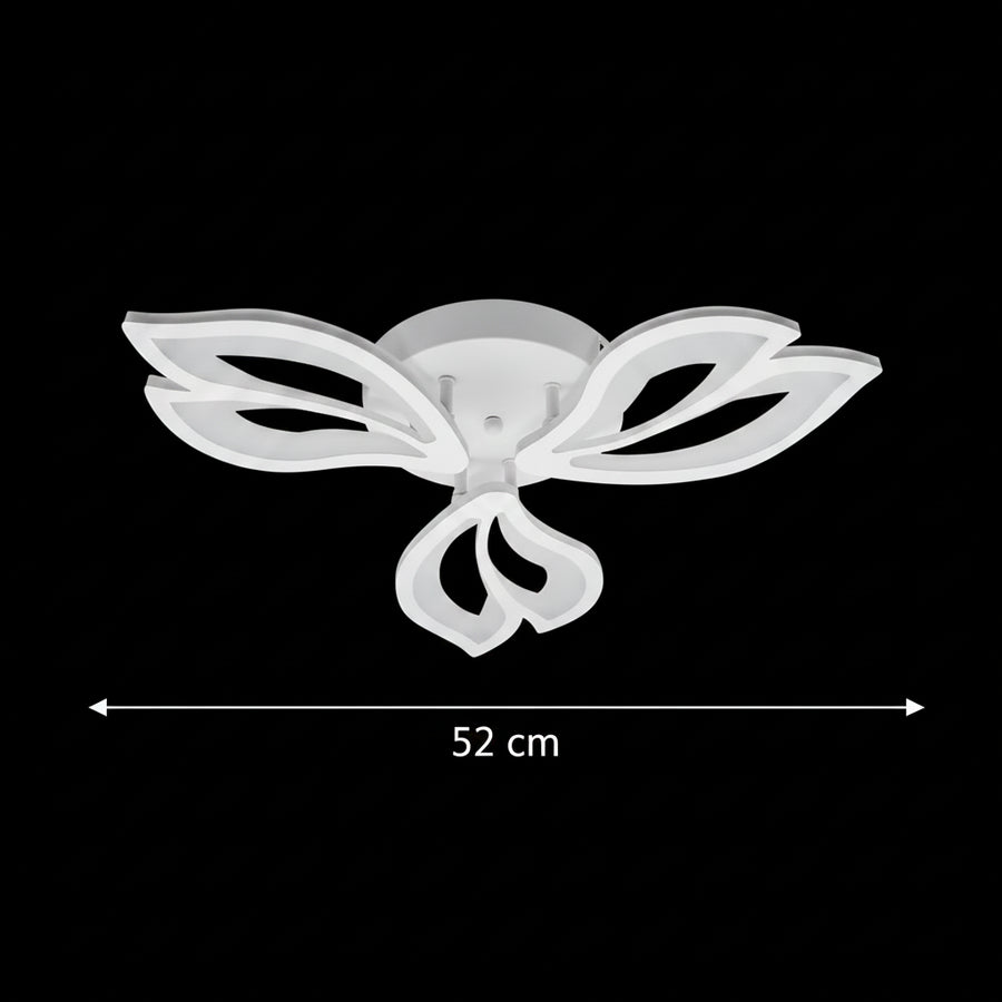 Πολυέλαιος LED με τηλεχειριστήριο LILY 40W, 3 Στοιχεία, Κρύο/Ζεστό/Ουδέτερο φως, Ρυθμιζόμενο, Λευκός πολυέλαιος LED με τηλεχειριστήριο Προεπιλεγμένος τίτλος Alessandro Design