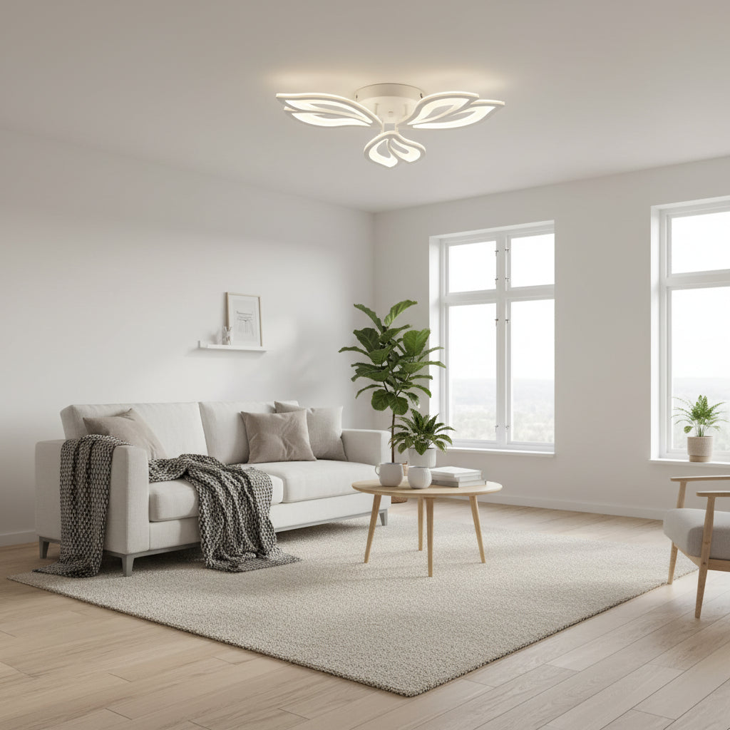 Πολυέλαιος LED με τηλεχειριστήριο LILY 40W, 3 Στοιχεία, Κρύο/Ζεστό/Ουδέτερο φως, Ρυθμιζόμενο, Λευκός πολυέλαιος LED με τηλεχειριστήριο Προεπιλεγμένος τίτλος Alessandro Design