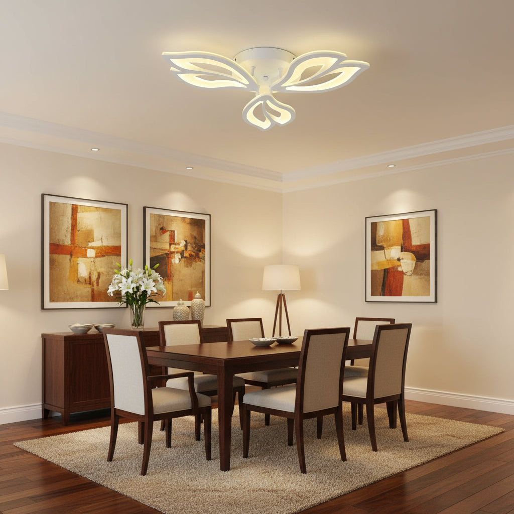 Πολυέλαιος LED με τηλεχειριστήριο LILY 40W, 3 Στοιχεία, Κρύο/Ζεστό/Ουδέτερο φως, Ρυθμιζόμενο, Λευκός πολυέλαιος LED με τηλεχειριστήριο Προεπιλεγμένος τίτλος Alessandro Design