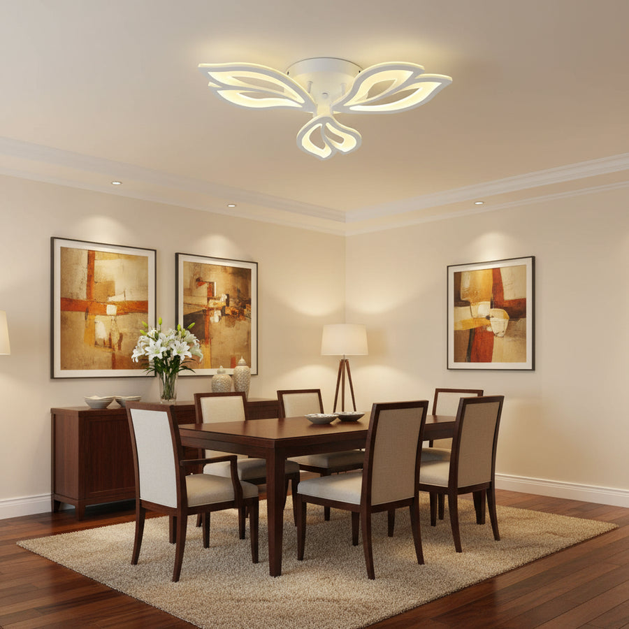 Πολυέλαιος LED με τηλεχειριστήριο LILY 40W, 3 Στοιχεία, Κρύο/Ζεστό/Ουδέτερο φως, Ρυθμιζόμενο, Λευκός πολυέλαιος LED με τηλεχειριστήριο Προεπιλεγμένος τίτλος Alessandro Design