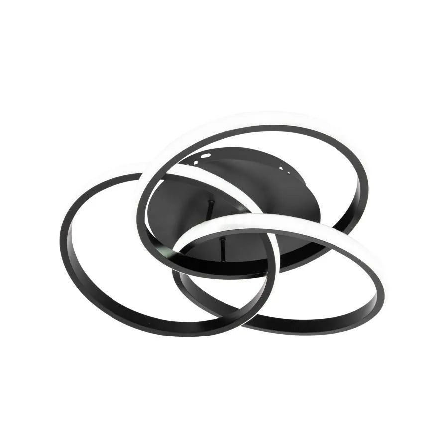 Πολυέλαιος LED με τηλεχειριστήριο VECTOR VORTEX 96W, 3 Στοιχεία, Κρύο/Ζεστό/Ουδέτερο φως, Ρυθμιζόμενο, Μαύροι πολυέλαιοι LED με τηλεχειριστήριο Προεπιλεγμένος τίτλος Alessandro Design