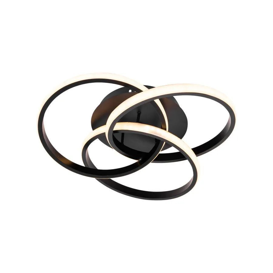 Πολυέλαιος LED με τηλεχειριστήριο VECTOR VORTEX 96W, 3 Στοιχεία, Κρύο/Ζεστό/Ουδέτερο φως, Ρυθμιζόμενο, Μαύροι πολυέλαιοι LED με τηλεχειριστήριο Προεπιλεγμένος τίτλος Alessandro Design