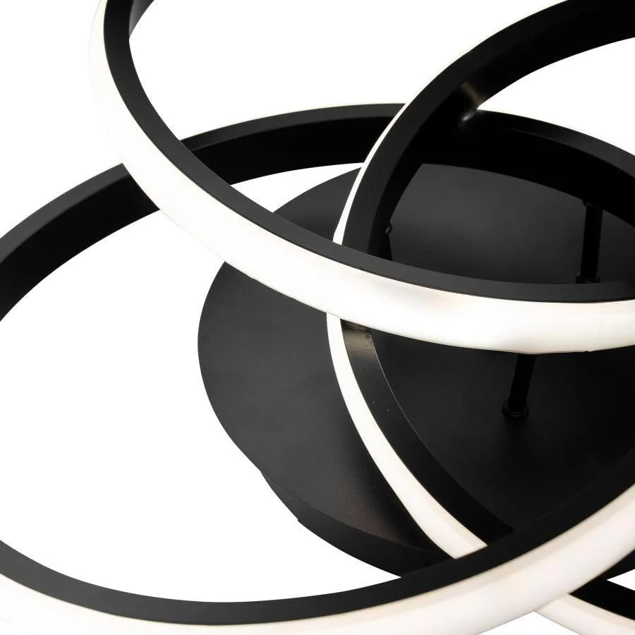Πολυέλαιος LED με τηλεχειριστήριο VECTOR VORTEX 96W, 3 Στοιχεία, Κρύο/Ζεστό/Ουδέτερο φως, Ρυθμιζόμενο, Μαύροι πολυέλαιοι LED με τηλεχειριστήριο Προεπιλεγμένος τίτλος Alessandro Design