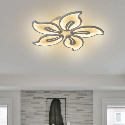 Πολυέλαιος LED με τηλεχειριστήριο JASMINE 66W, 5 πέταλα, κρύο/ζεστό/ουδέτερο φως, ρυθμιζόμενο, λευκός πολυέλαιος LED με τηλεχειριστήριο Προεπιλεγμένος τίτλος Alessandro Design