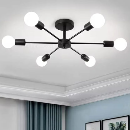 Πολυέλαιος Mikkos 6XE27, διάμετρος 49 cm, Μαύροι μοντέρνοι πολυέλαιοι Προεπιλεγμένος τίτλος Alessandro Design