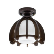 Mina Chandelier, 1xE27, καφέ με λευκό, ξύλο και γυαλί Classic Chandeliers Προεπιλεγμένος τίτλος Alessandro Design