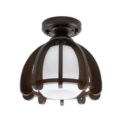 Mina Chandelier, 1xE27, καφέ με λευκό, ξύλο και γυαλί Classic Chandeliers Προεπιλεγμένος τίτλος Alessandro Design