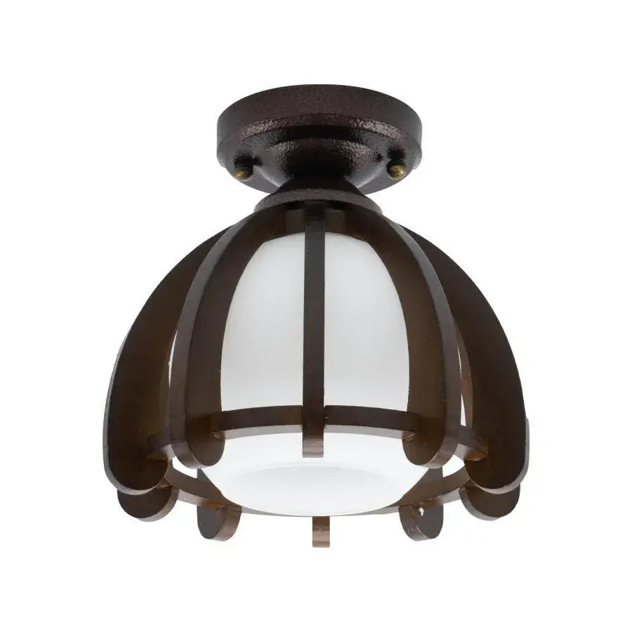 Mina Chandelier, 1xE27, καφέ με λευκό, ξύλο και γυαλί Classic Chandeliers Προεπιλεγμένος τίτλος Alessandro Design