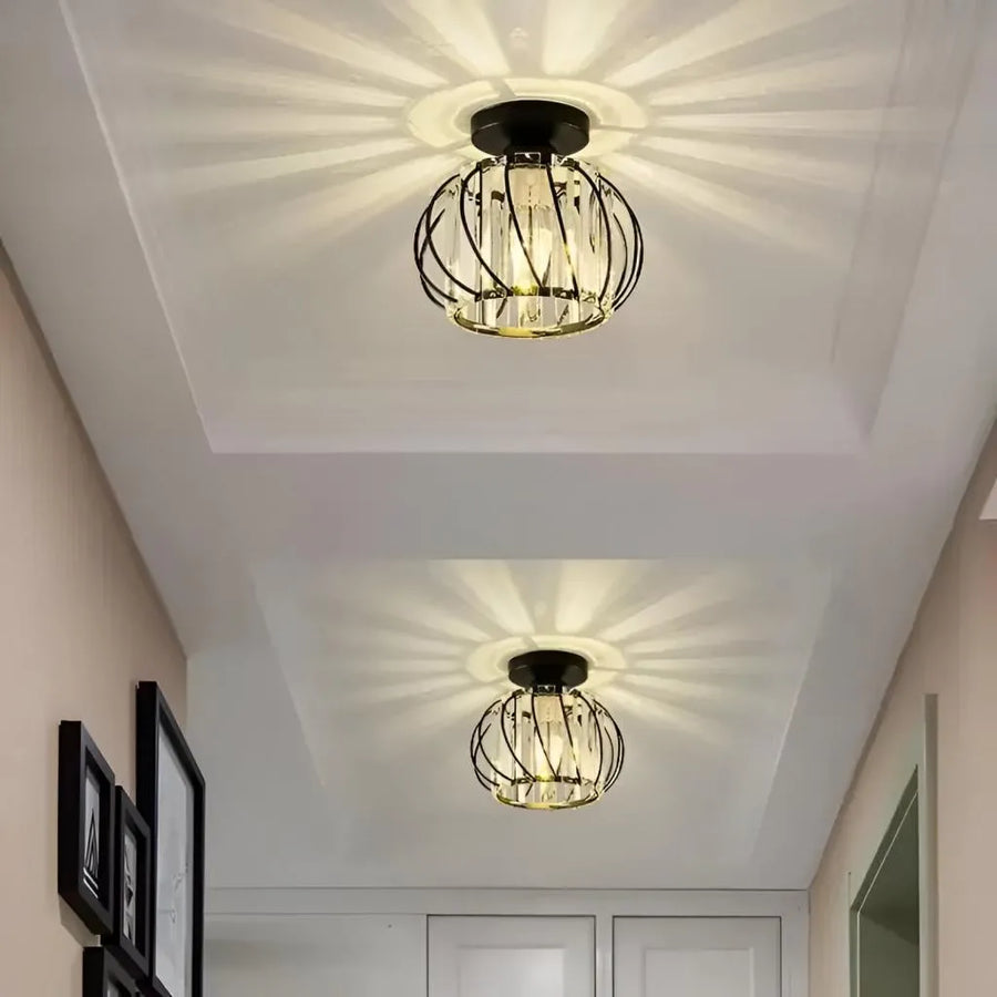 Monica Chandelier, 1 X E27, Ø 16 cm, Black, Metal / Glass Classic Chandeliers Προεπιλεγμένος τίτλος Alessandro Design